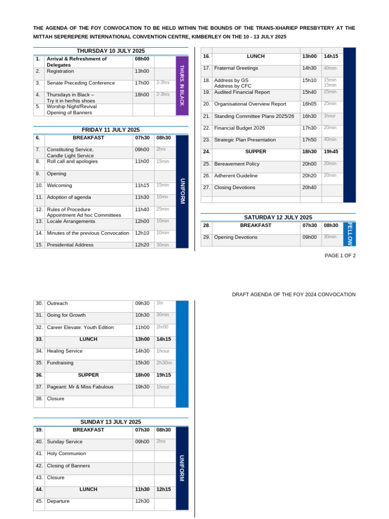 FOY Convocation 2025 Agenda 250424 | PDF | Chess Theory | Chess