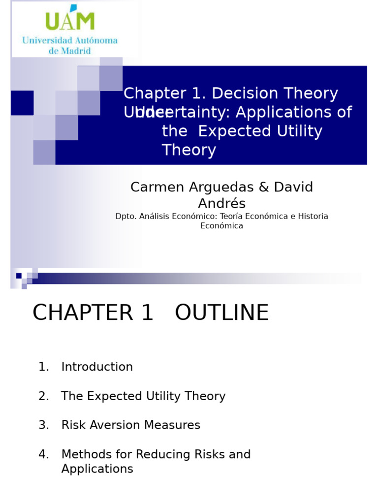 Decision Theory: Expected Utility Insights | PDF | Diversification ...