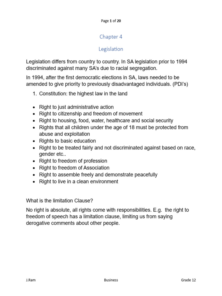 South Africa's Labour Legislation Overview | PDF | Collective ...