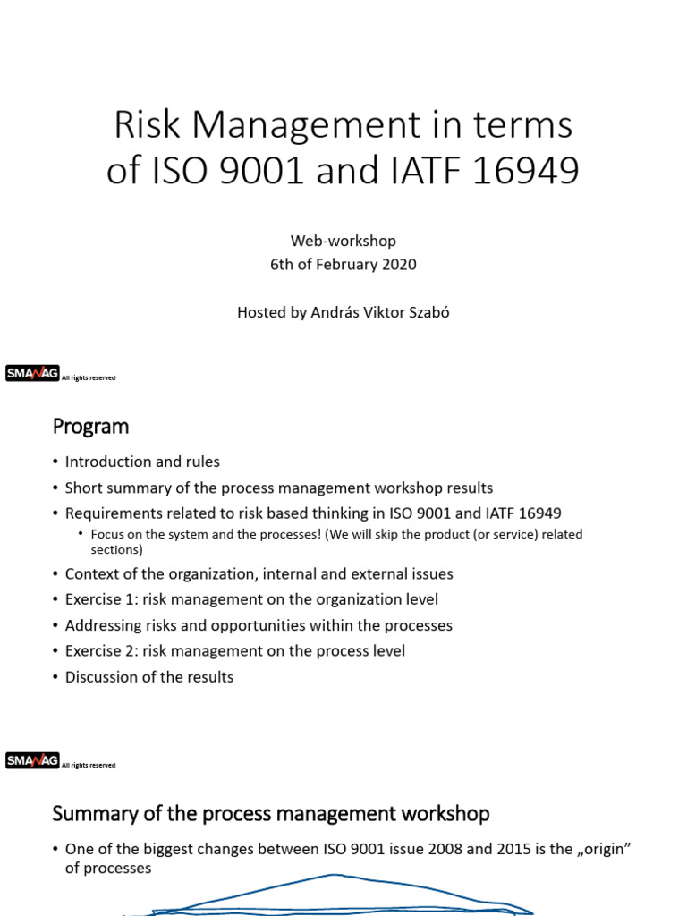ISO 9001 & IATF 16949 Risk Management | PDF | Risk | Risk Management
