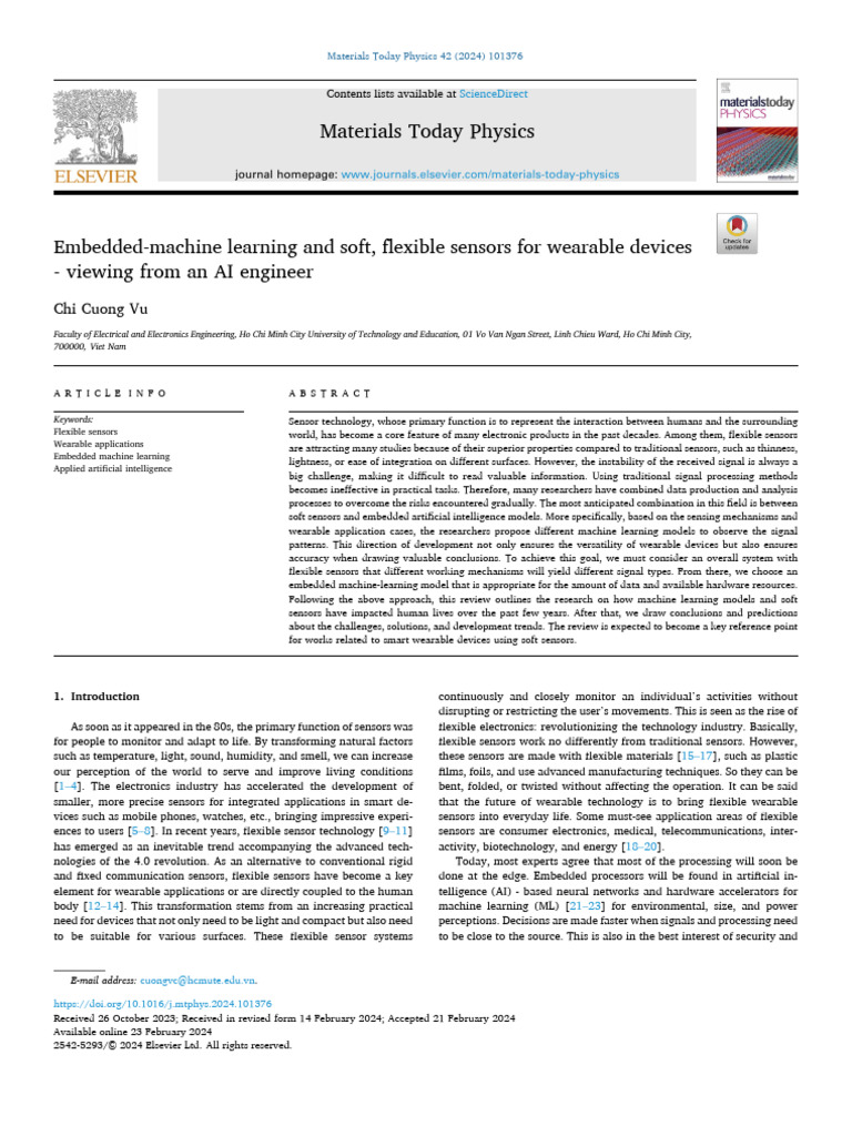 Flexible Sensors in Wearable Tech | PDF | Wearable Technology | Sensor