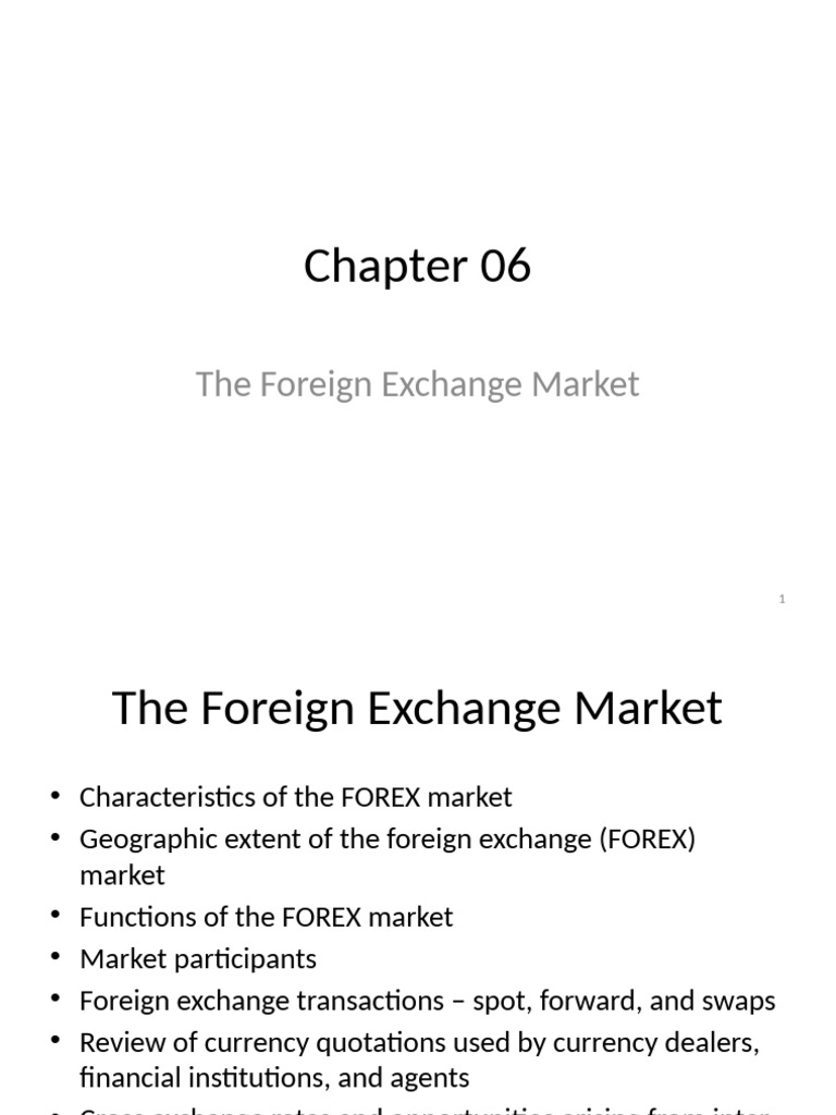 Chapter 06 The Foreign Exchange Market | PDF | Foreign Exchange Market |  Exchange Rate