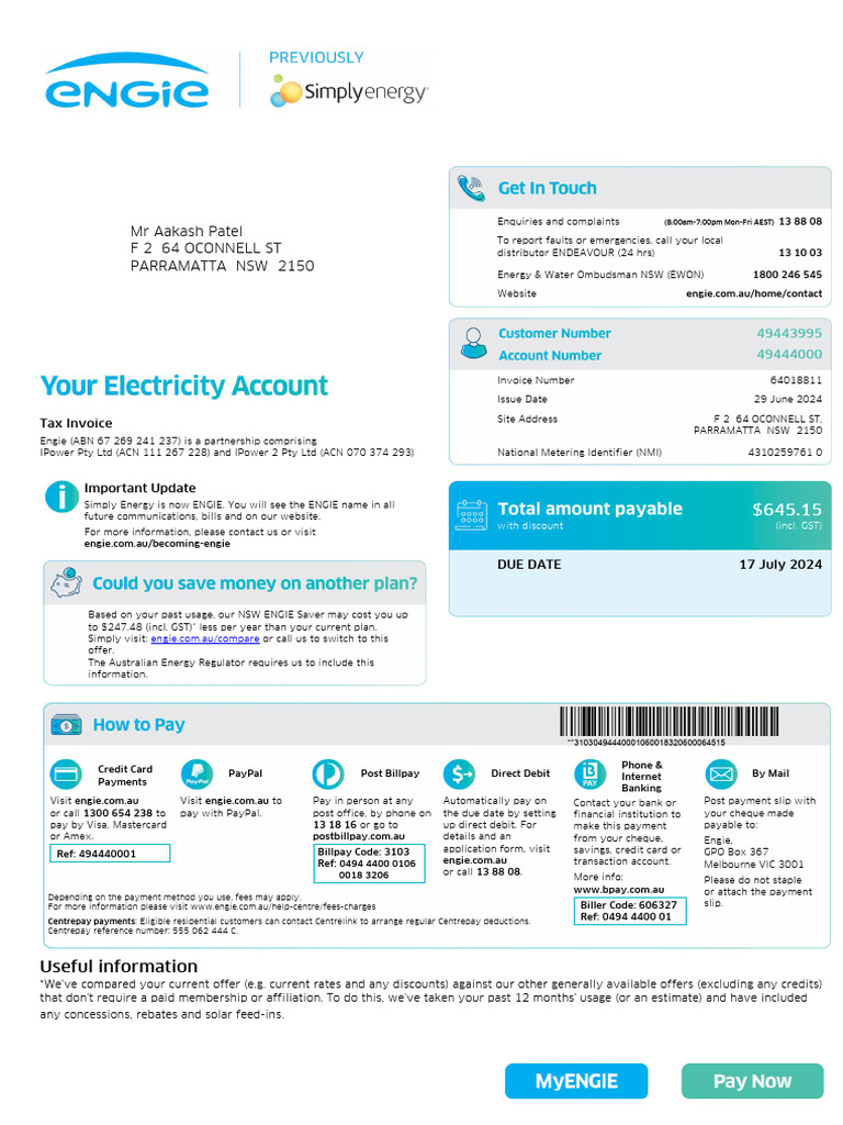 Engie Bill Payment Instructions | PDF | Payments | Credit Card