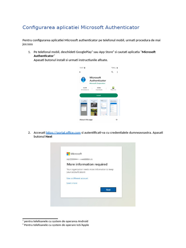 Procedura Configurare Microsoft Auth - v1 | PDF