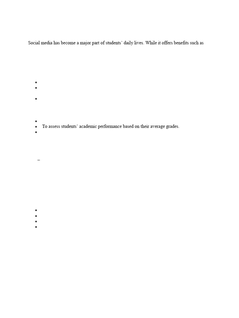 Impact of Social Media on Student Grades | PDF