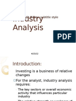 Industry Analysis: Click To Edit Master Subtitle Style