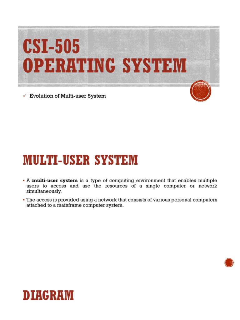 Overview of Multi-User Operating Systems | PDF | Operating System ...