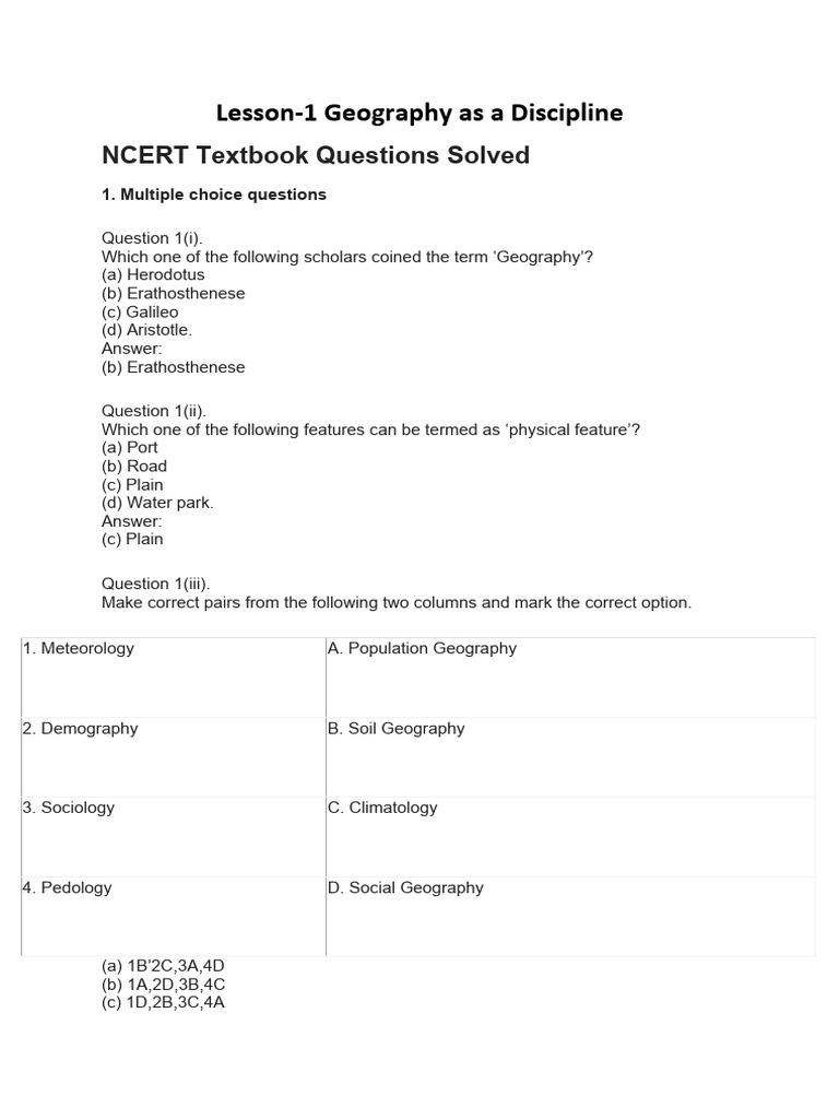Understanding Geography Fundamentals | PDF | Geography | Natural ...