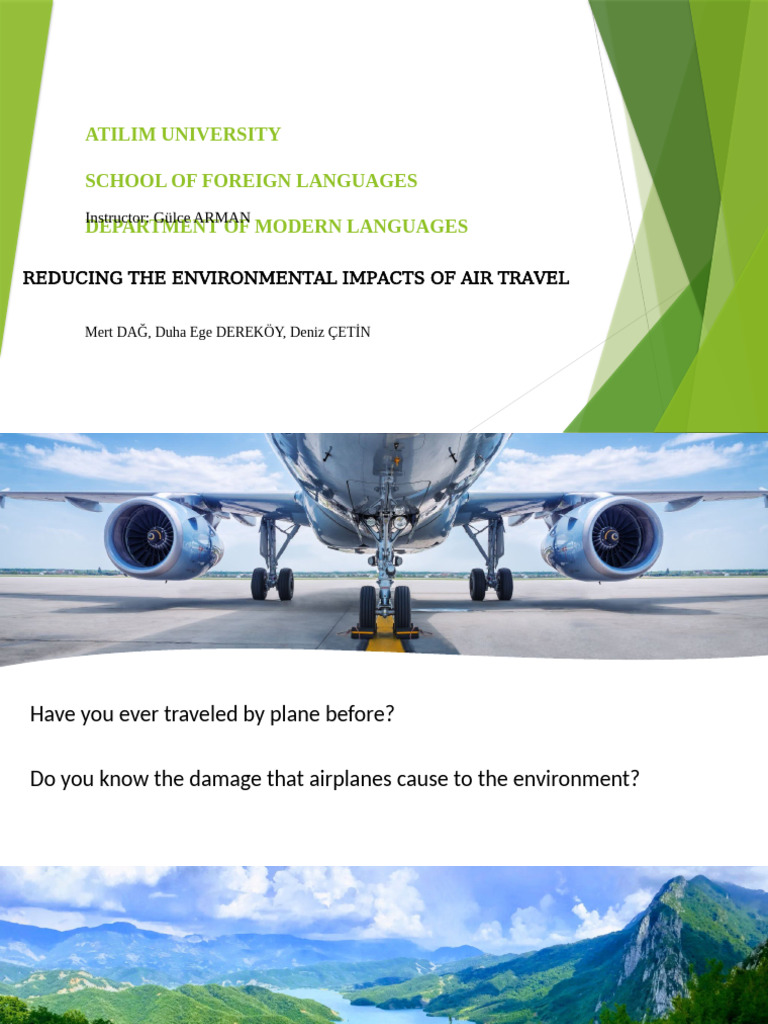 Reducing Environmental Effect of Air Travel | PDF | Aircraft | Airplane