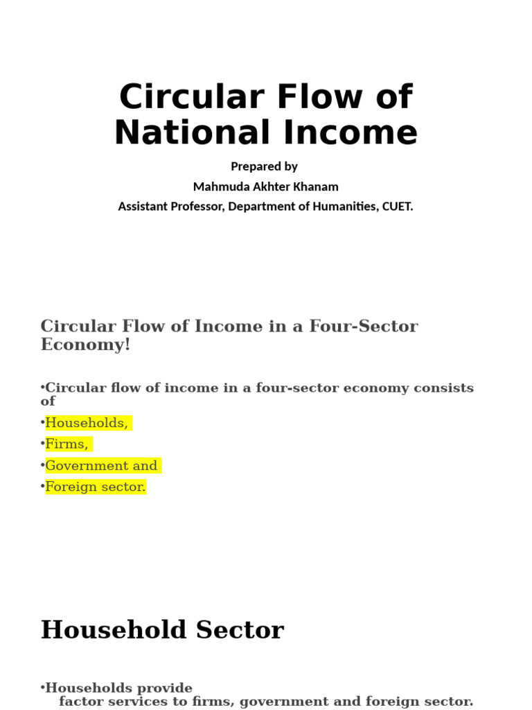 Circular Flow of National Income Explained | PDF