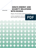 China's Energy and Security Relations With Russia