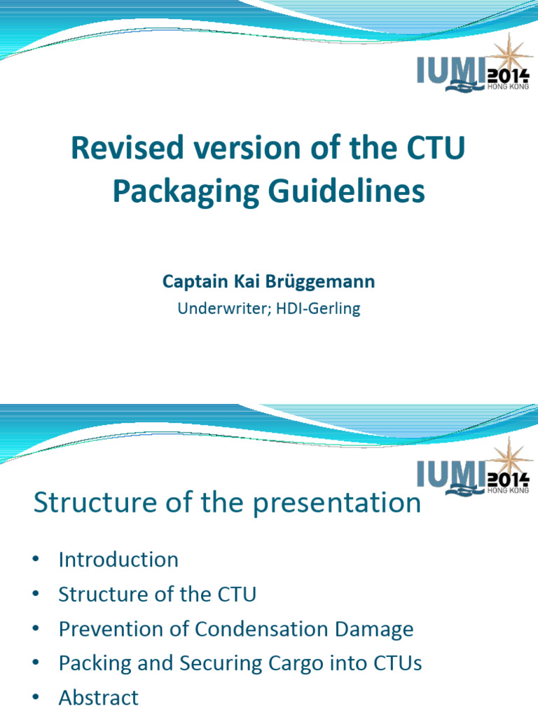 CTU Packaging Guidelines Overview | PDF | Humidity | Cargo
