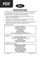 Download 1996 Ford Windstar Owners Manual by dustyboner SN8950544 doc pdf