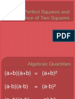 Perfect Squares and Difference of Two Squares