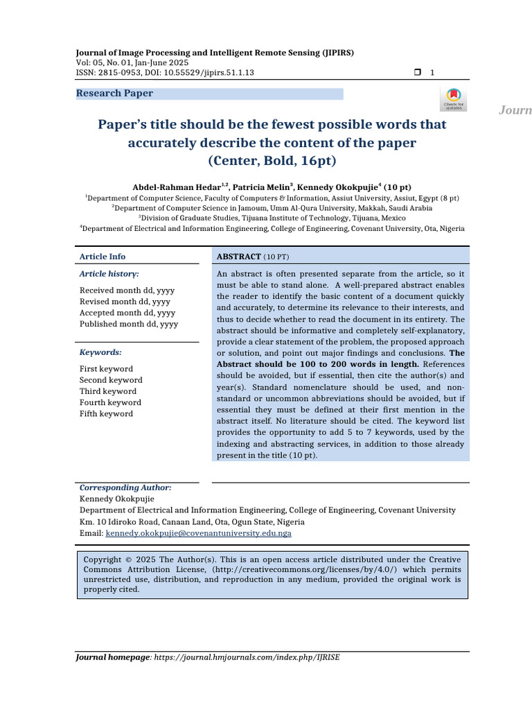 Image Processing in Remote Sensing Research | PDF | Abstract (Summary ...