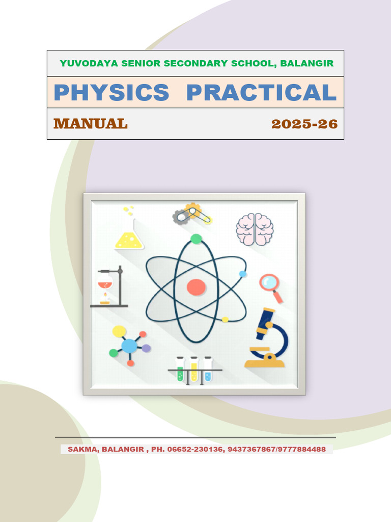 Class 12 Physics Practical Manual 2025-26 | PDF | P–N Junction | Voltage