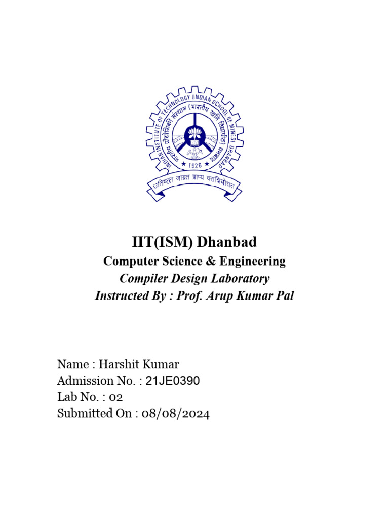 C/C++ Compiler Design Lab Report | PDF | C (Programming Language ...