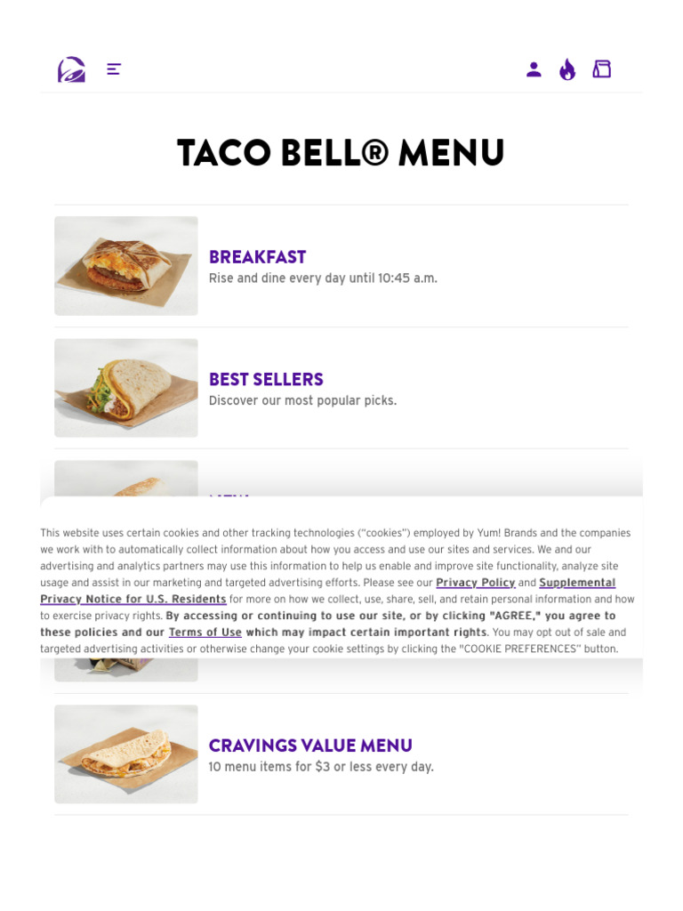 Menu - Order Online - Taco Bell® | PDF