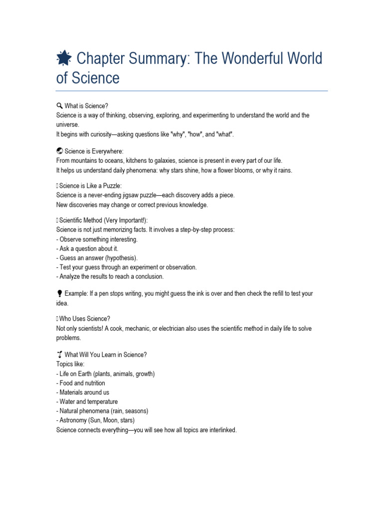 Chapter 1: Introduction to Science | PDF | Science | Scientific Method