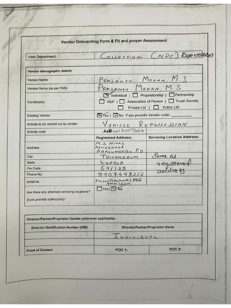 Onboarding Form 3576 | PDF