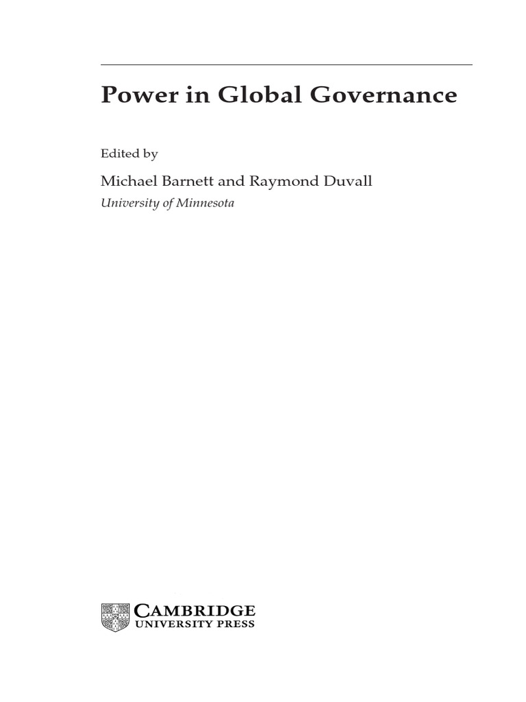 Barnett and Duvall - 2005 | PDF | Governance | Global Governance
