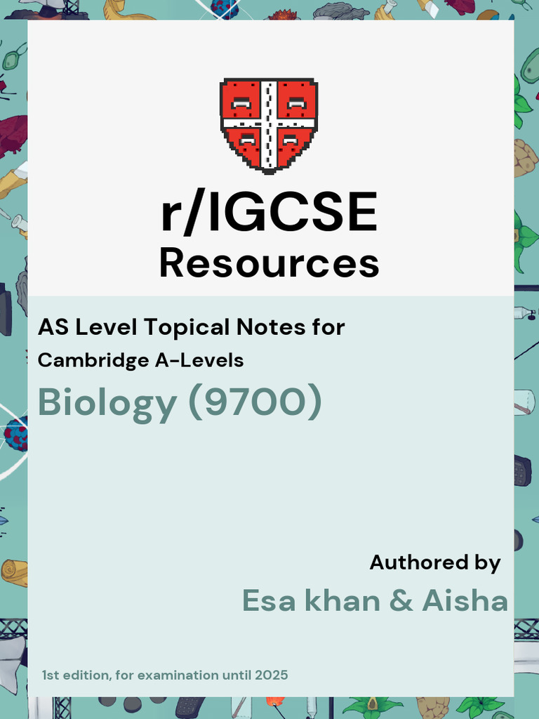 COMPLETE - As Level Topical Notes For Cambridge-A Levels Biology (9700 ...