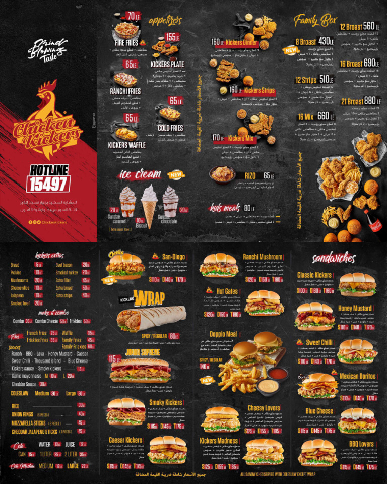 Chicken Kickers Menu | PDF