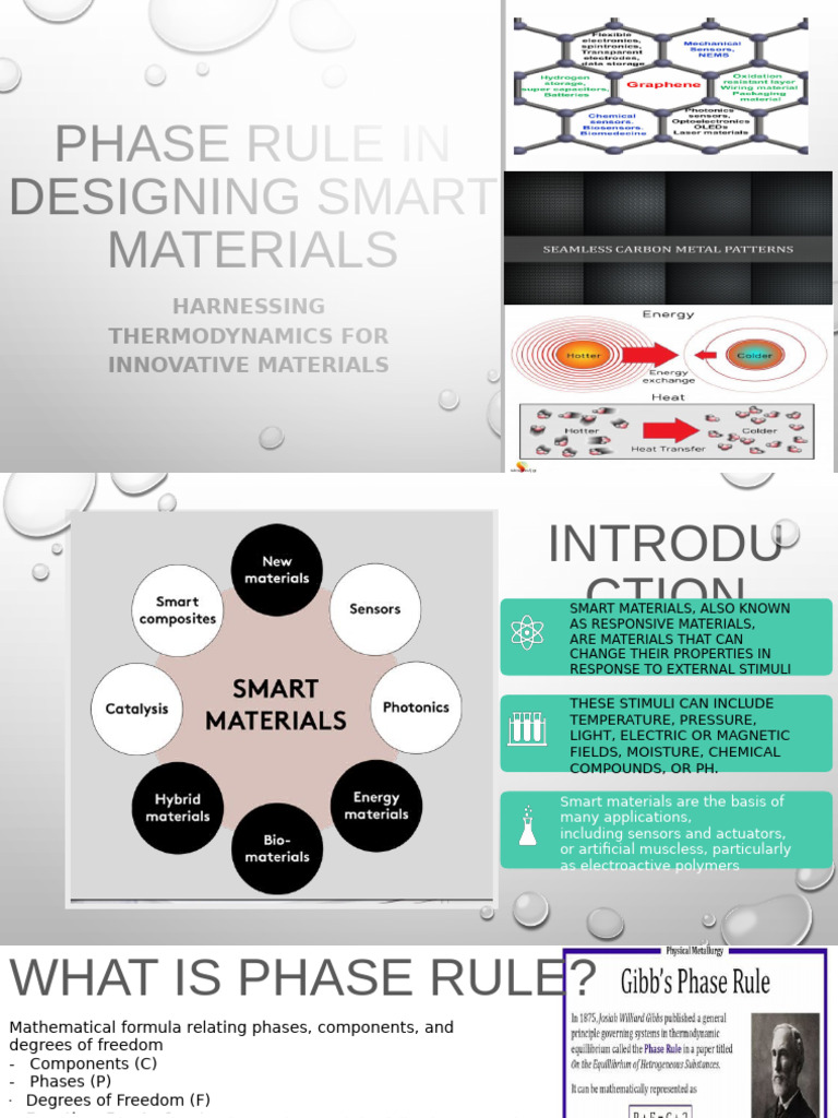 Phase Rule in Designing Smart Materials | PDF | Phase (Matter) | Phase ...