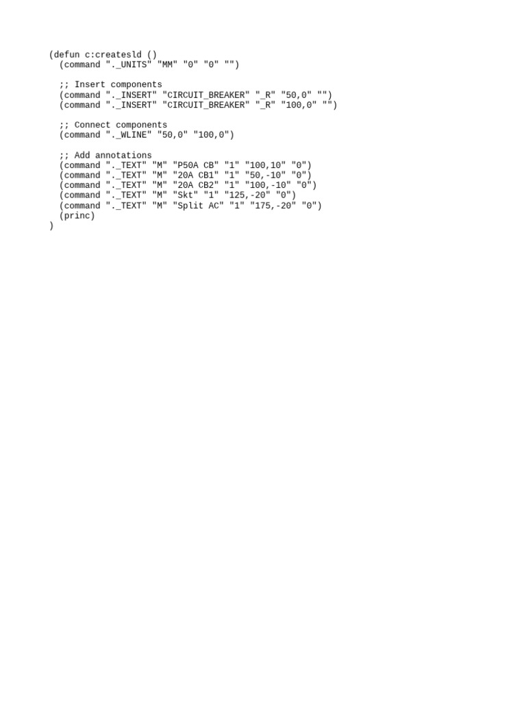 Circuit Breaker Layout Script | PDF