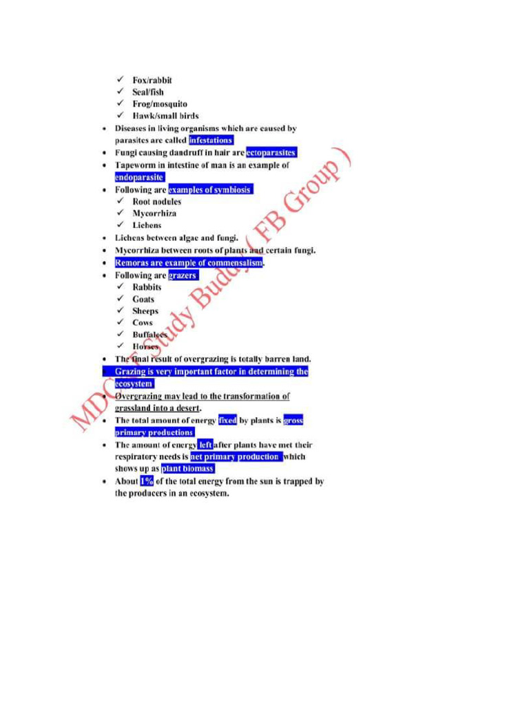 Important Points Biology Study Buddy | PDF