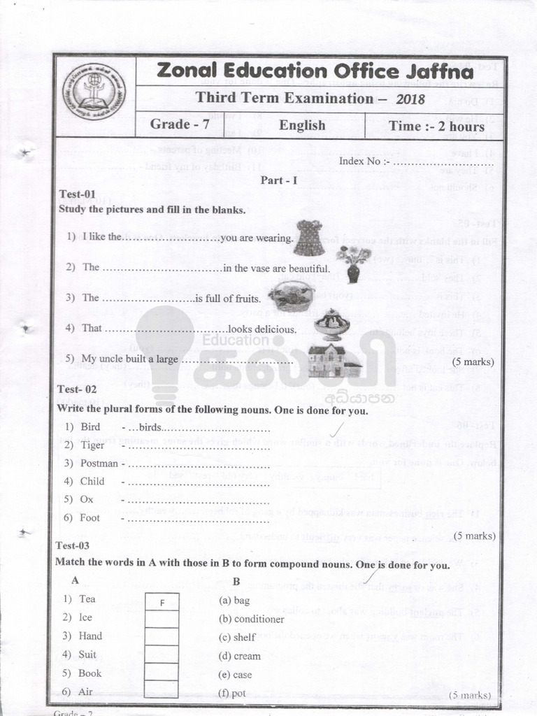 Gr7 Ta English 2018 Term 3 | PDF