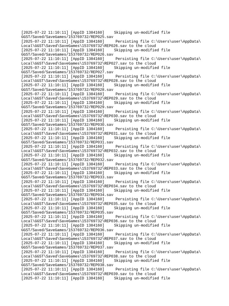 GGST Save File Cloud Sync Log | PDF | Application Software | Computing