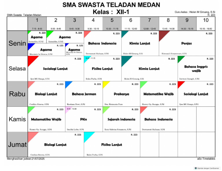 Roster Siswa Sma Teladan 2026 (16) - 17 | PDF