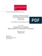 Alconomics As in Alchemy: Theory and Policy in Neoclassical "Economics"