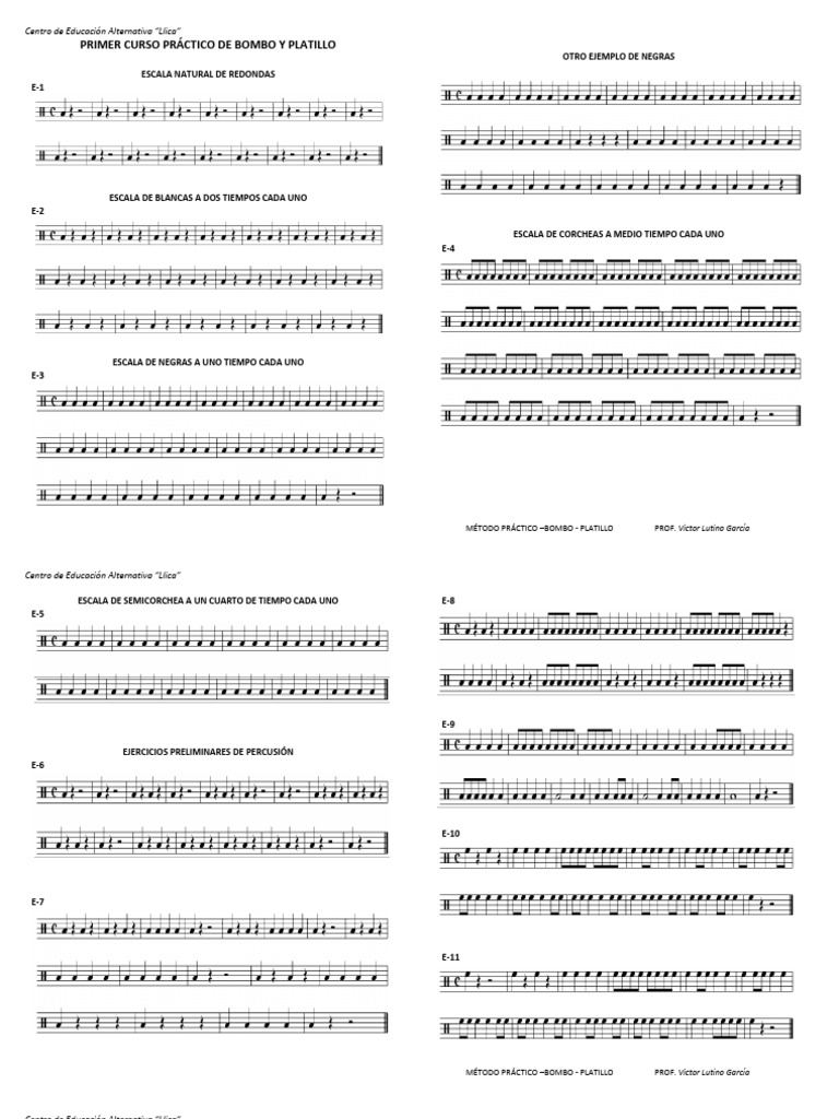 Método Práctico: Bombo y Platillo | PDF | Ritmo | Musicología