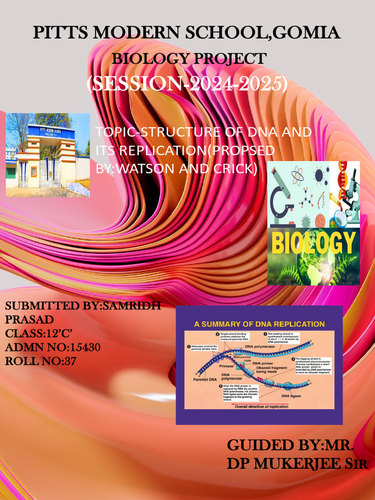 DNA Replication Project (Sam - PD) Class12th | PDF | Dna Replication ...