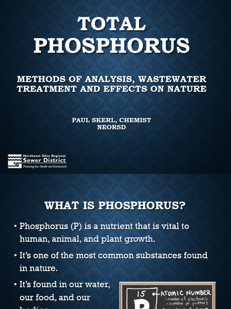 Phosphorus Removal in Wastewater Treatment | PDF | Phosphate | Phosphorus