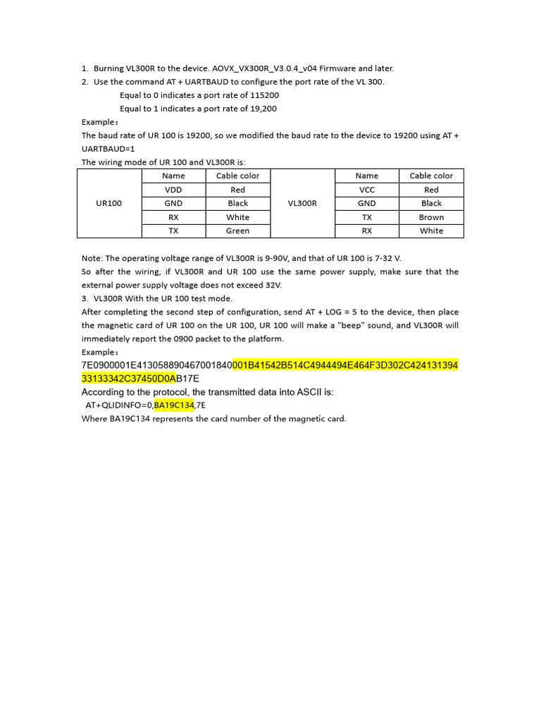 VL300R Configuration and Testing Guide | PDF