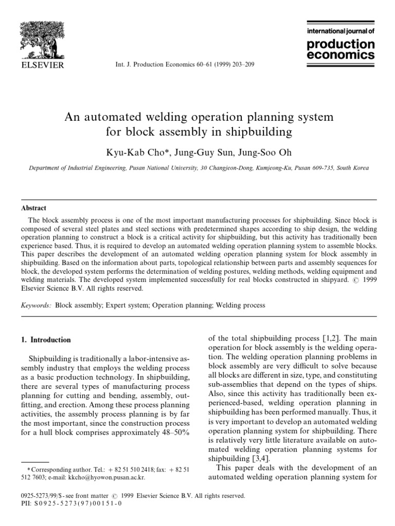 Automated Welding Planning in Shipbuilding | PDF | Welding | Construction