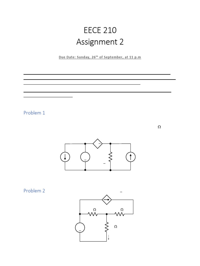 EECE 210 Assignment 2 Details | PDF