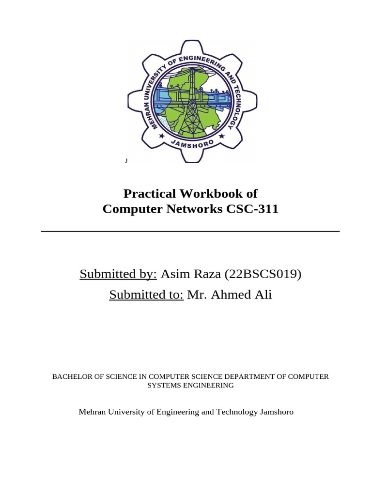 CN-Lab Manuals 22bscs019 | PDF | Computer Network | Routing