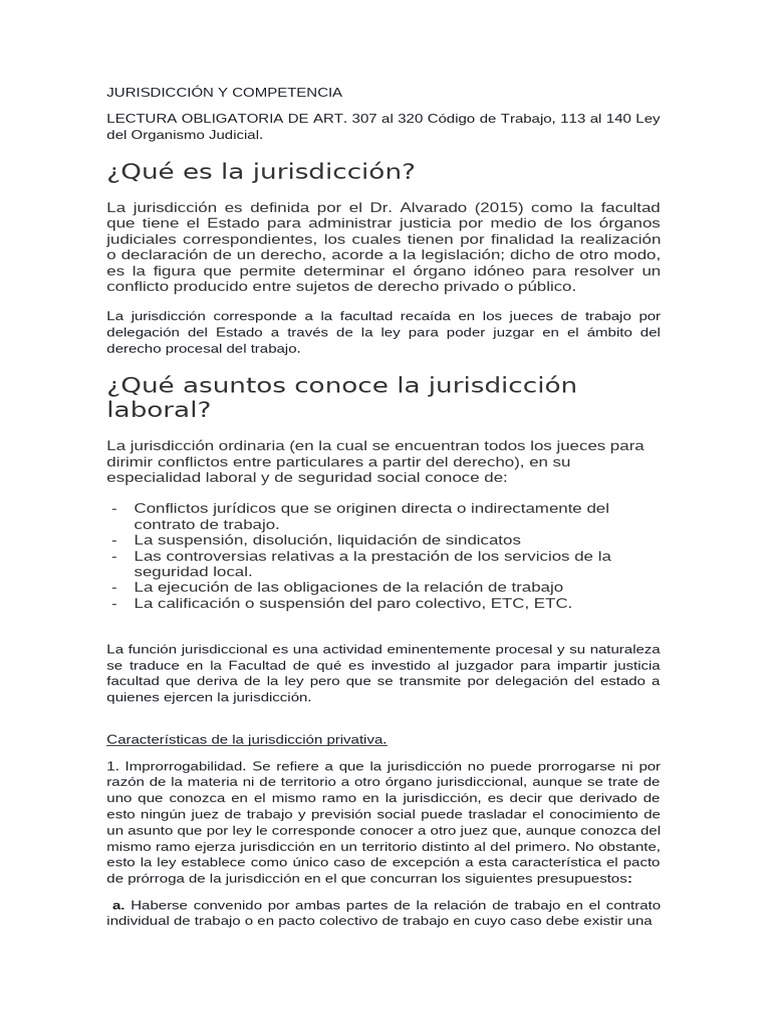 Jurisdicción y Competencia | PDF | Jurisdicción | Ley procesal