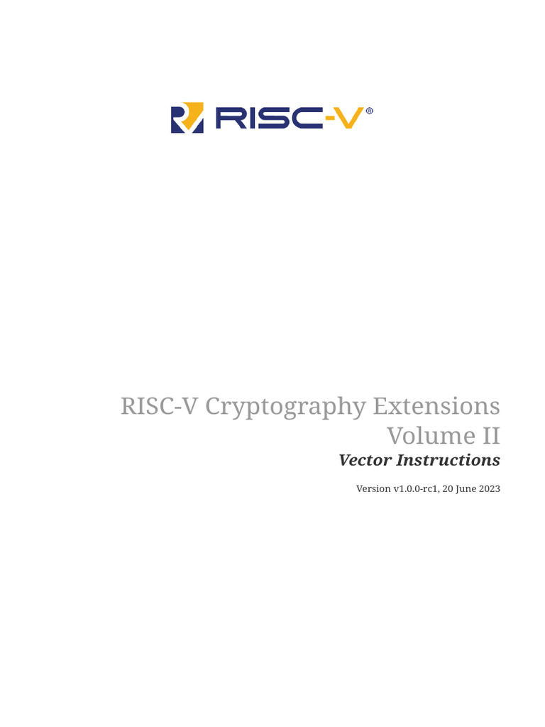 Riscv Crypto Spec Vector | PDF | Applied Mathematics | Computer Architecture
