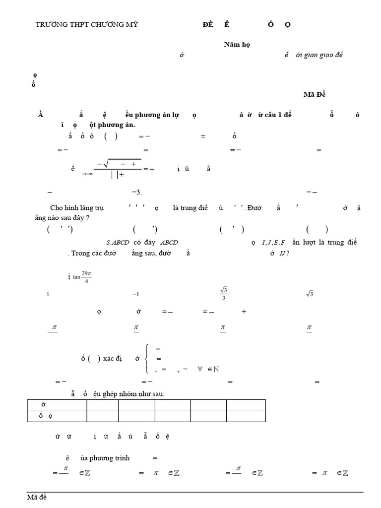 Mã Đề 114 | PDF