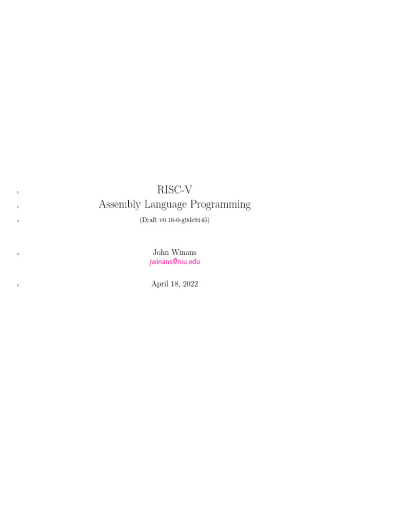 RISC-V Assembly Language Guide | PDF | Computer Data Storage | Central ...