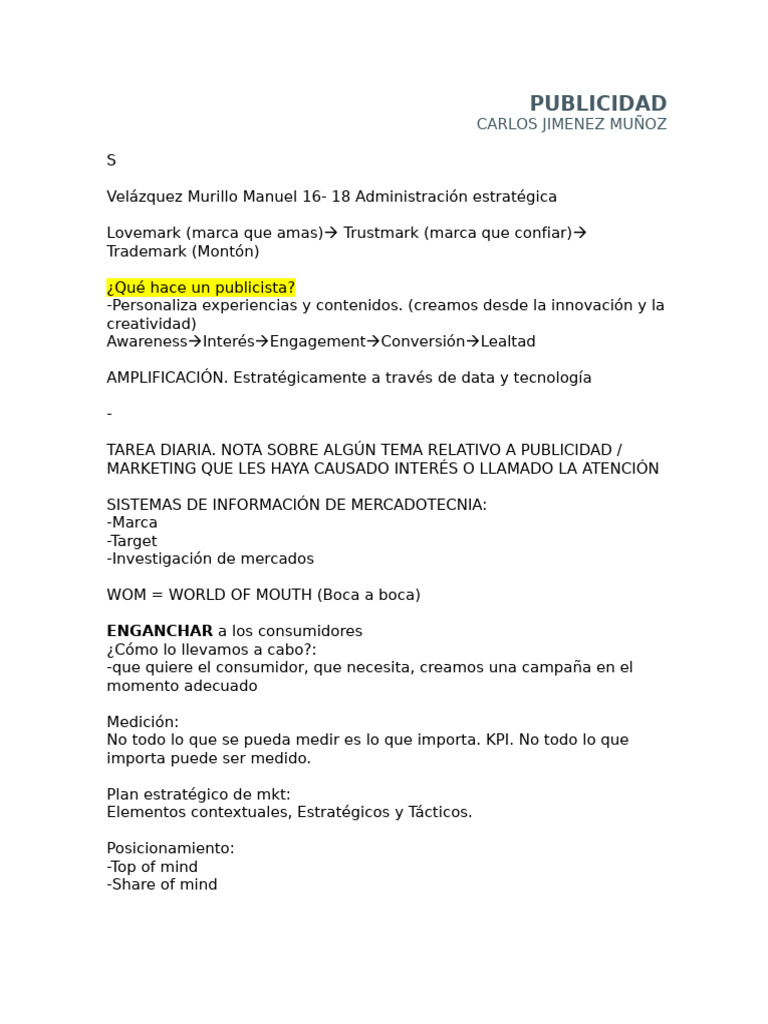 Estrategias Clave en Publicidad y Marketing | PDF | Marketing | Marca