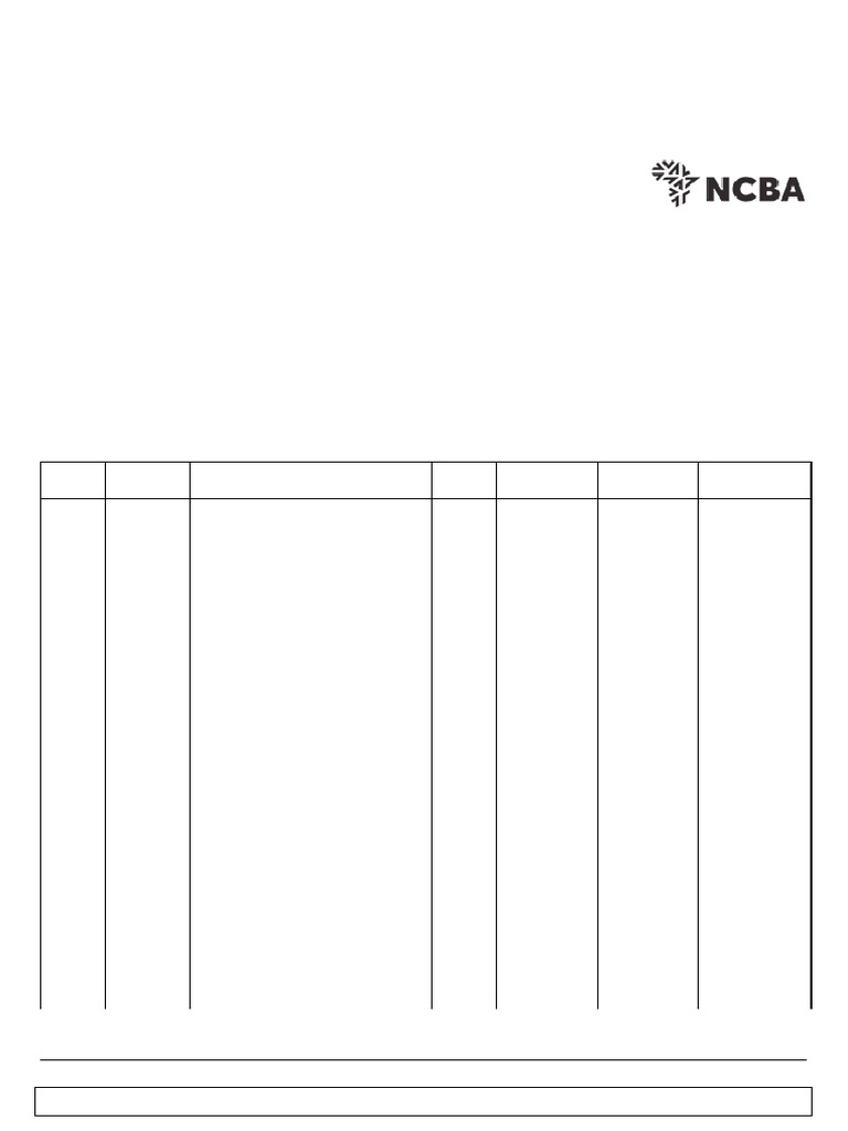 NCBA Account Statement Summary | PDF | Debits And Credits | Credit Card