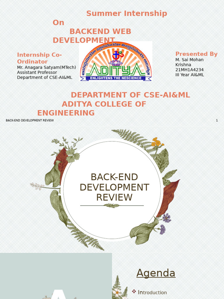 Back-End Development Overview | PDF | Systems Architecture | Computing