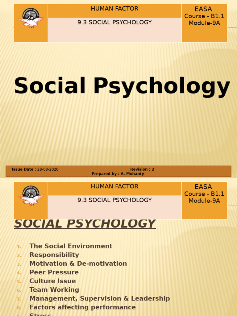 9.3-Social Psychology | PDF | Social Psychology | Behavioural Sciences