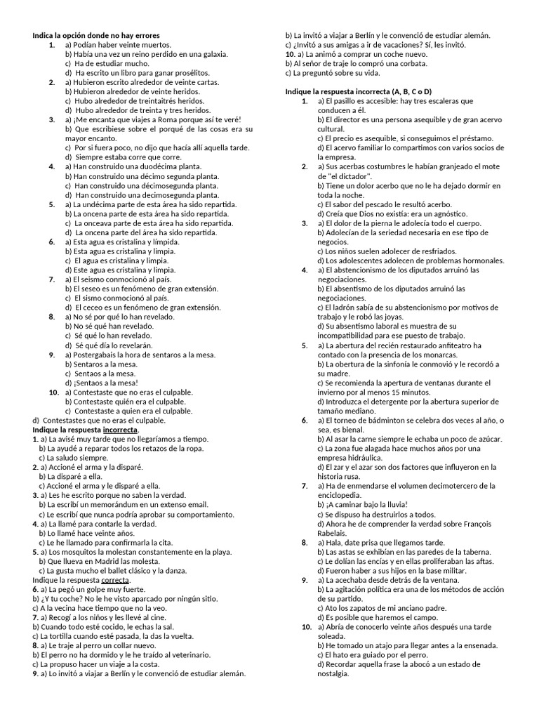 Errores comunes en el español | PDF